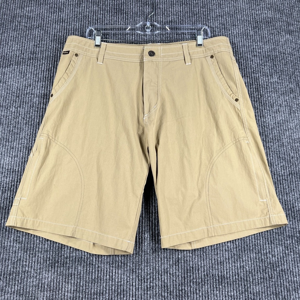 Kuhl Shorts Mens Size 38 Beige Chino Hiking Outdoor Camping Climbing Casual